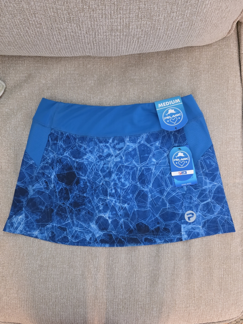 Pelagic Bahama Oceanflex Skort Hex Blue